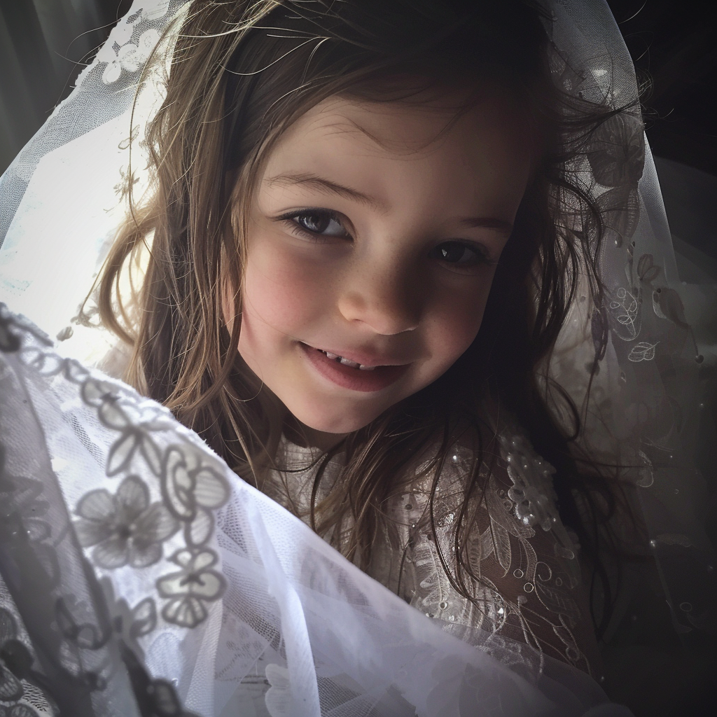 Une petite fille qui joue à se déguiser | Source : Midjourney