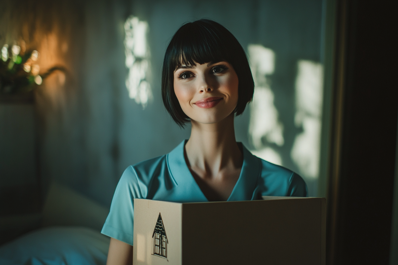 Une femme avec une boîte | Source : Midjourney