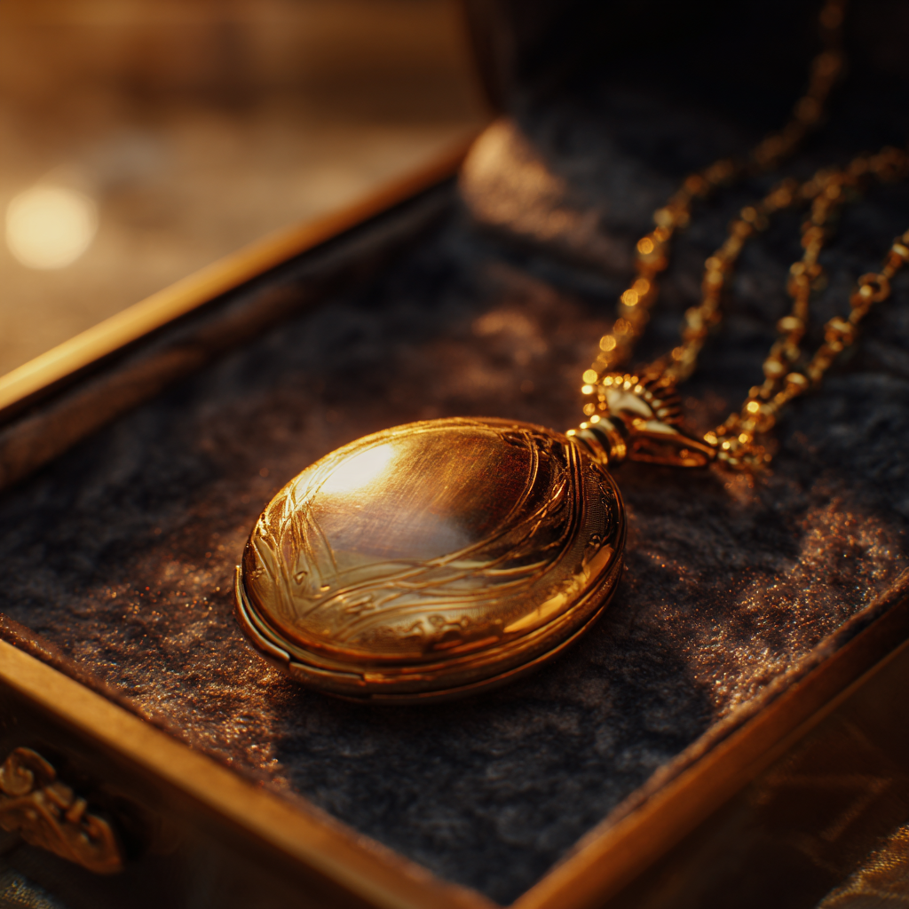 Un collier en or dans une boîte à bijoux | Source : Midjourney