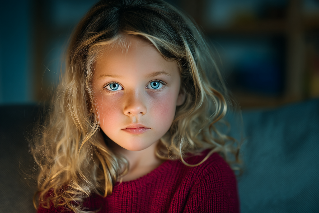 Une fille assise sur un canapé | Source : Midjourney