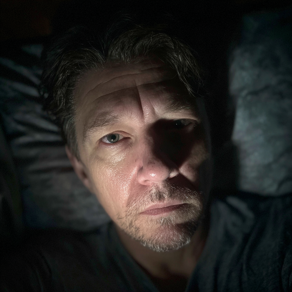 Un homme malade allongé dans son lit | Source : Midjourney