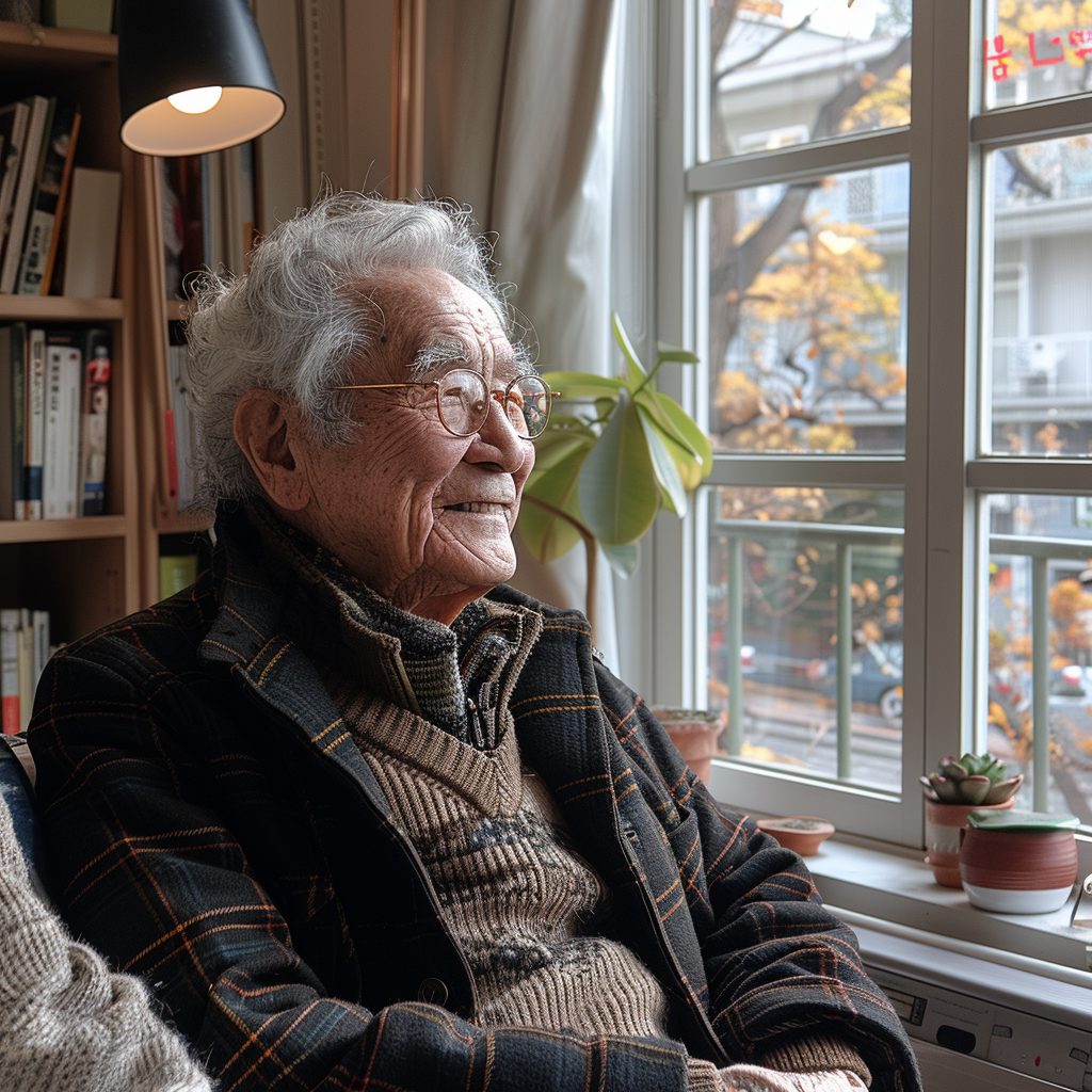 Grand-père plein d'espoir | Source : Midjourney