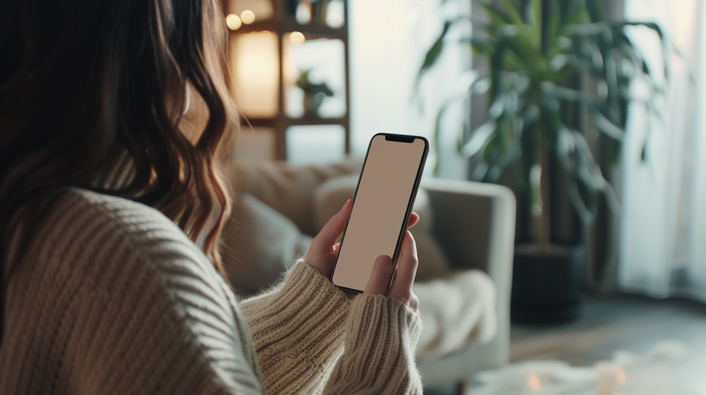 Une femme utilisant son téléphone | Source : Midjourney