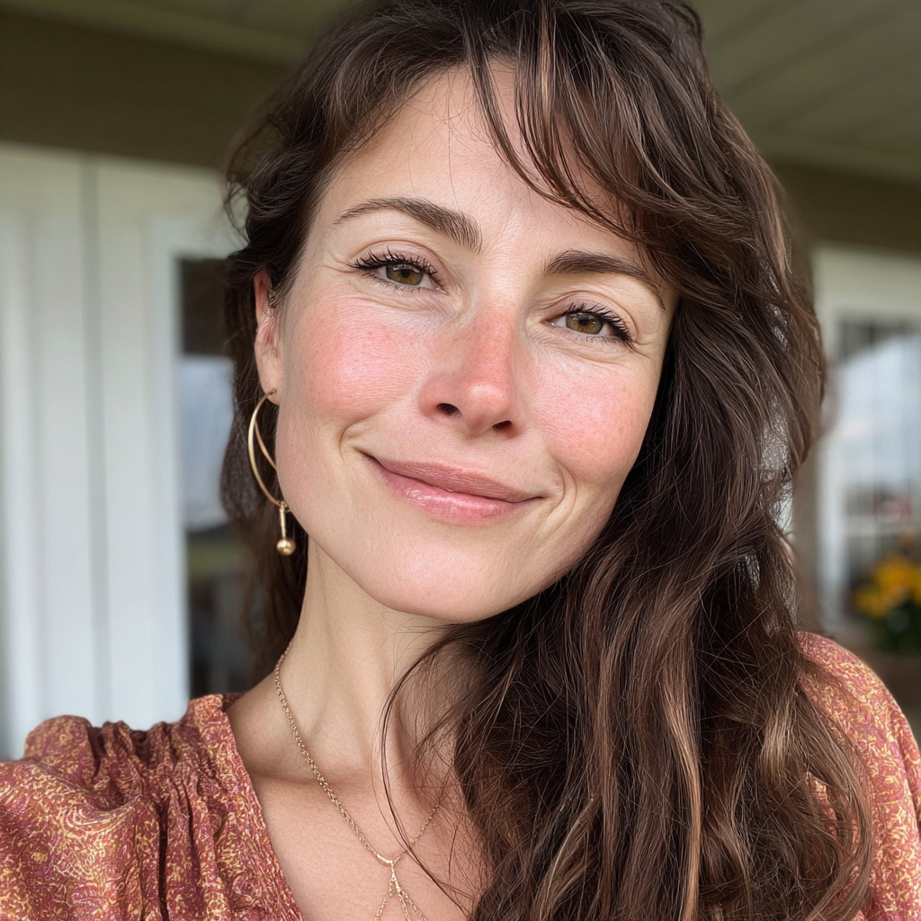 Gros plan sur une femme souriante | Source : Midjourney
