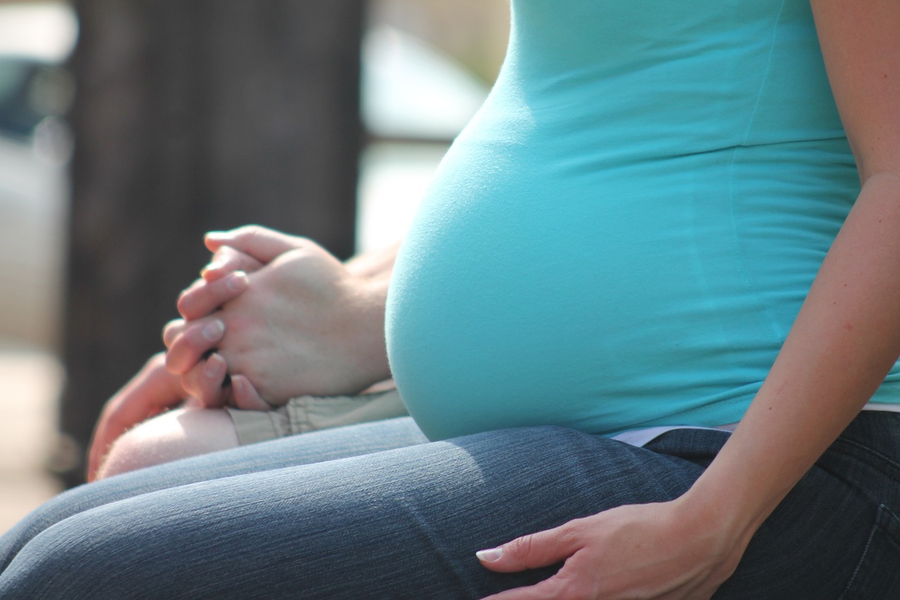 Une femme enceinte tenant la main d'un homme | Source : Pixabay