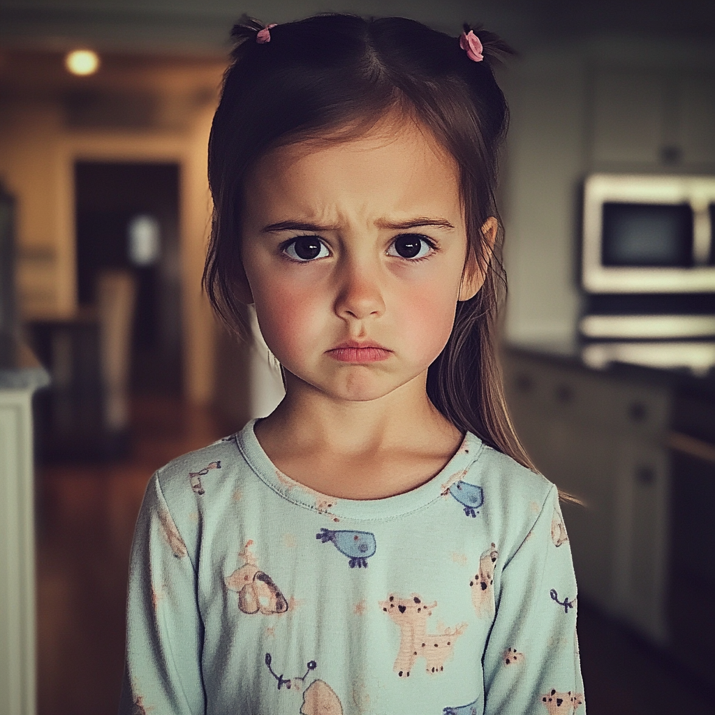 Une petite fille fronçant les sourcils | Source : Midjourney