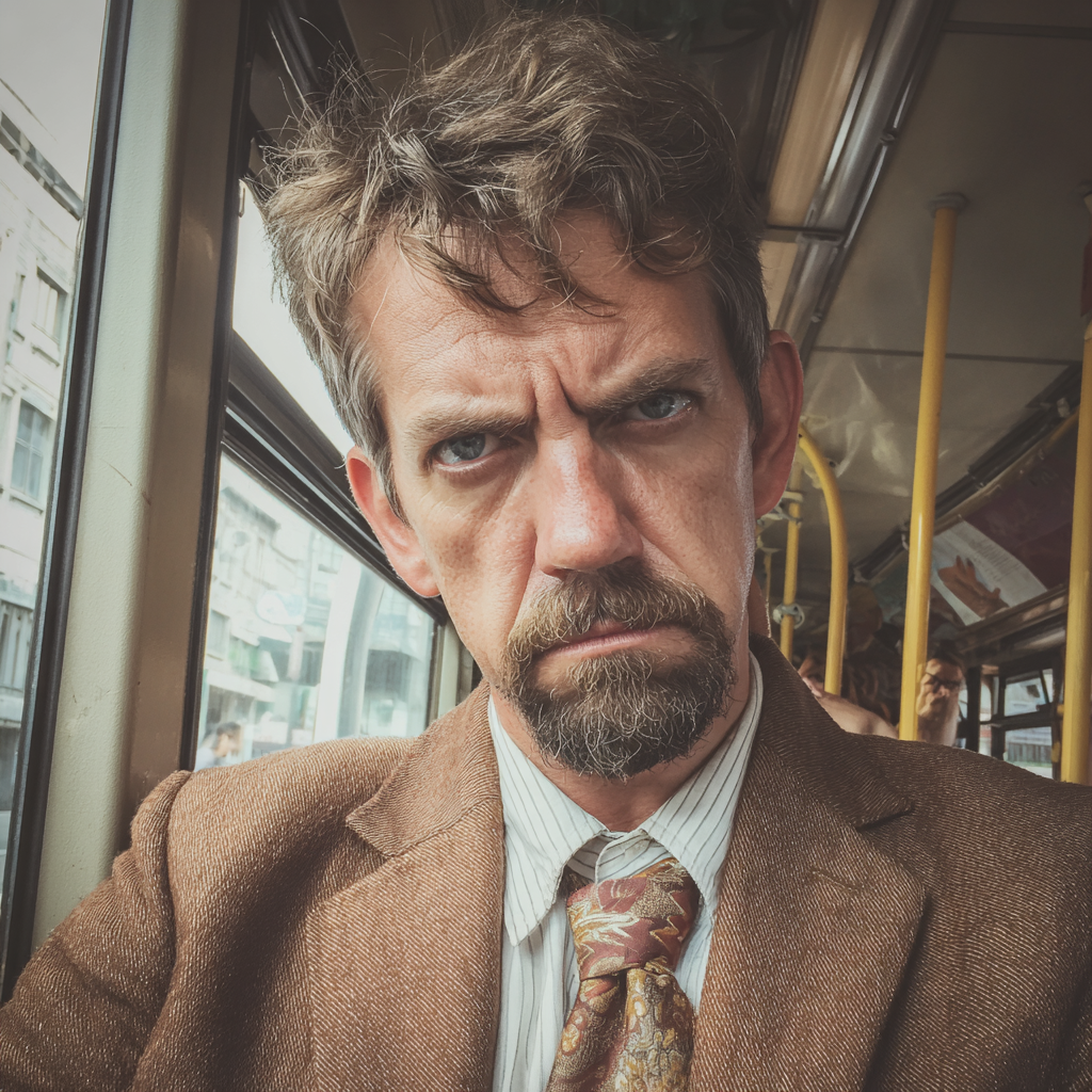 Gros plan sur un homme qui fronce les sourcils | Source : Midjourney