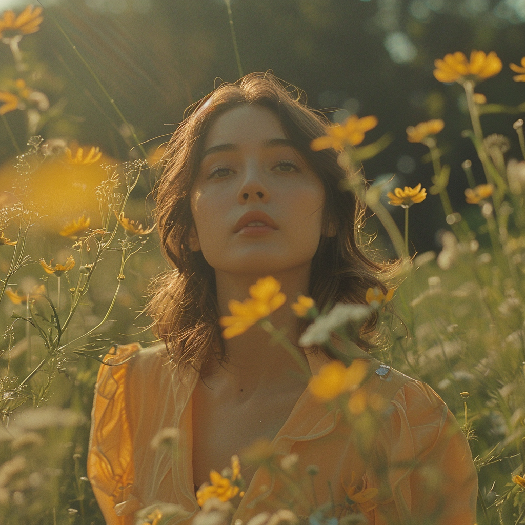 Une femme confiante en jaune | Source : Midjourney