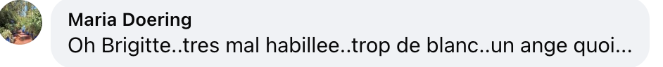 Capture d'écran du commentaire d'un internaute I Source : facebook.com/parismatchmag