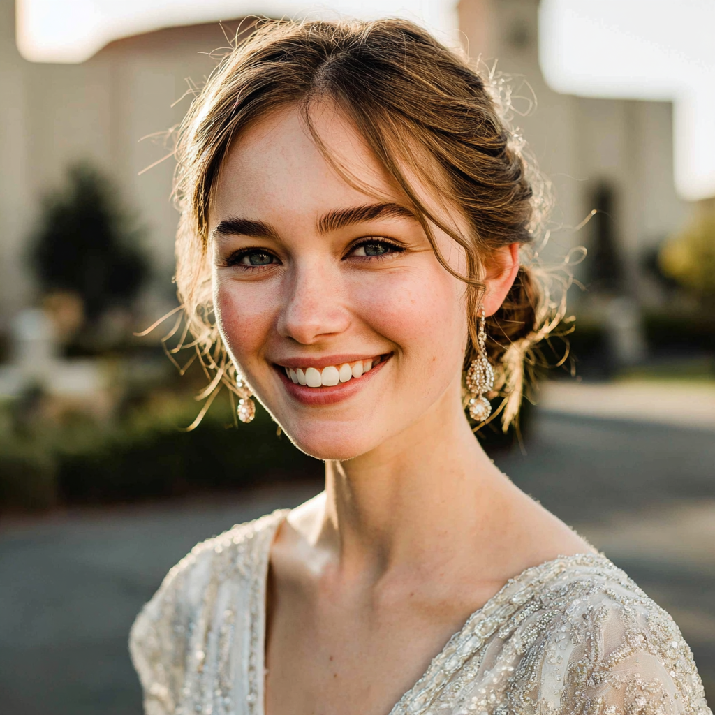 Une mariée souriante | Source : Midjourney