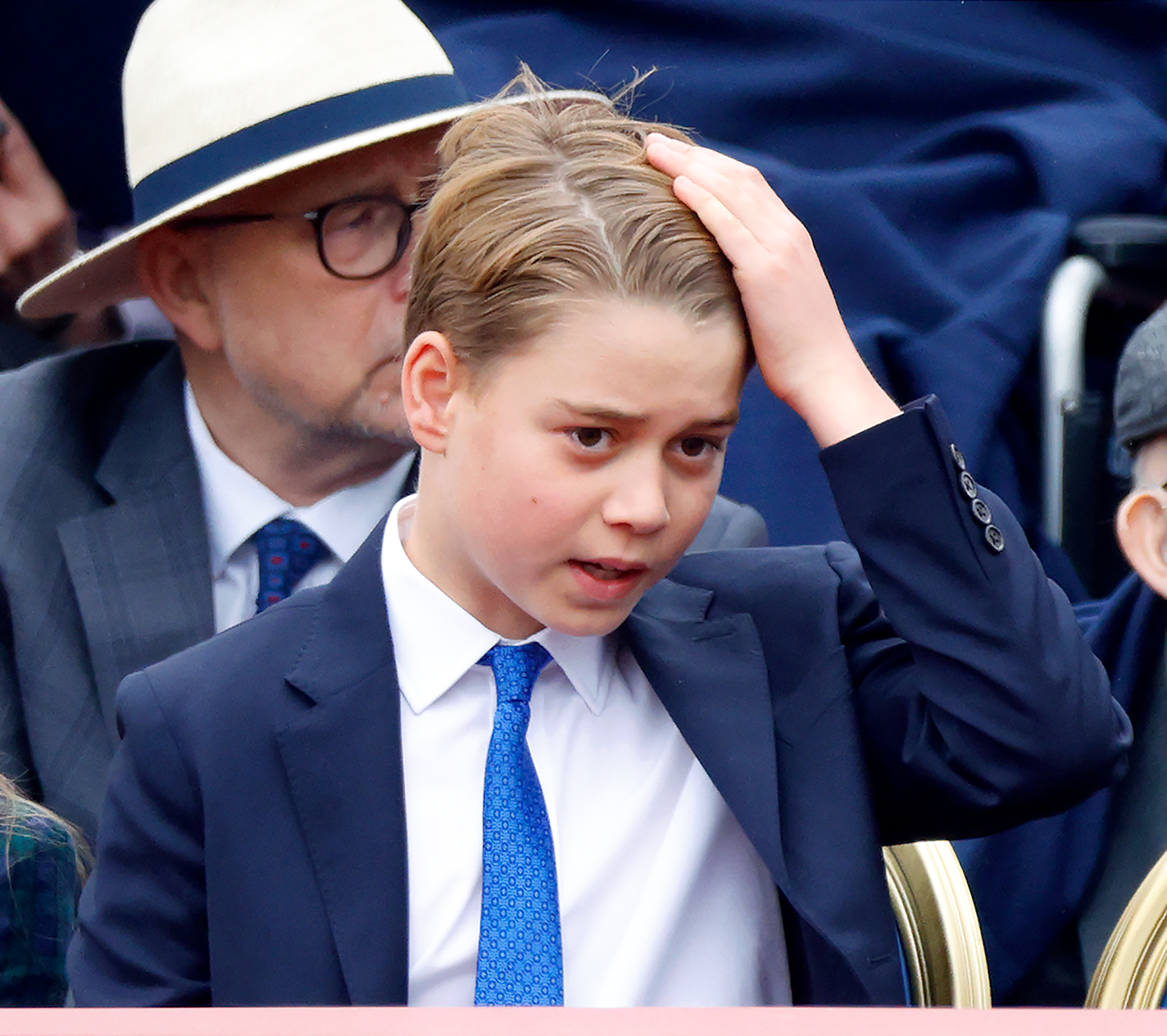 Le prince George de Galles assiste à une procession militaire, sur le Mall, pour marquer le 80e anniversaire du jour de la Victoire en Europe, le 5 mai 2025 à Londres, en Angleterre | Source : Getty Images