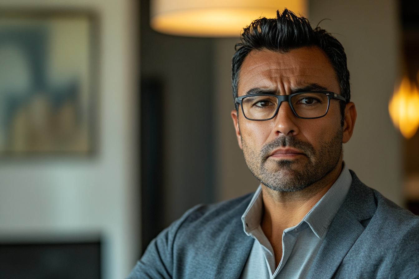 Un homme qui regarde fixement | Source : Midjourney