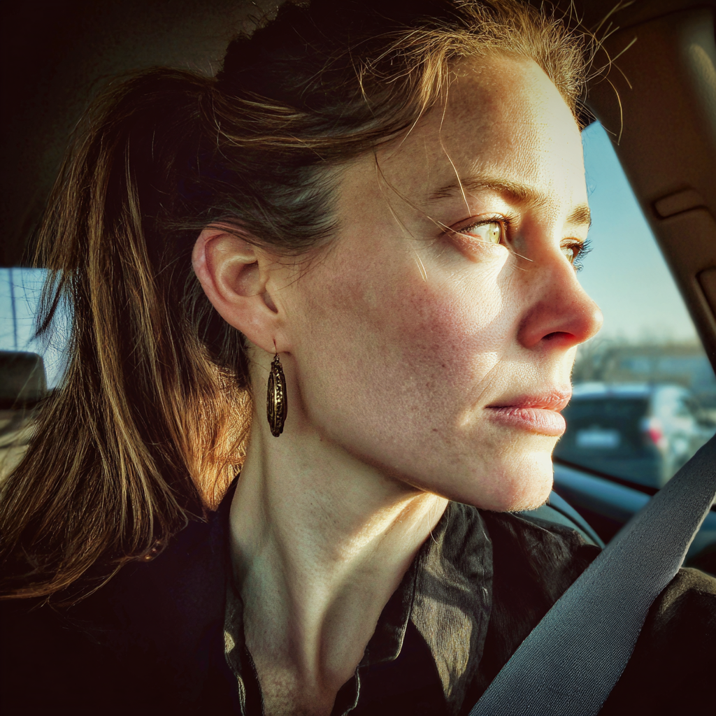 Une femme conduisant une voiture | Source : Midjourney