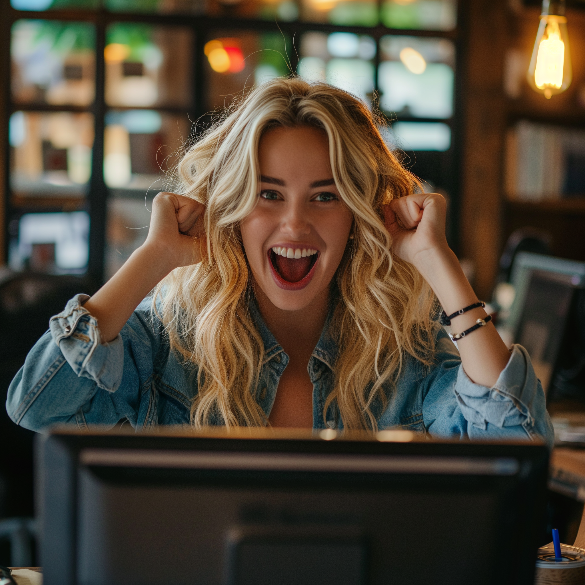 Une employée enthousiaste | Source : Midjourney