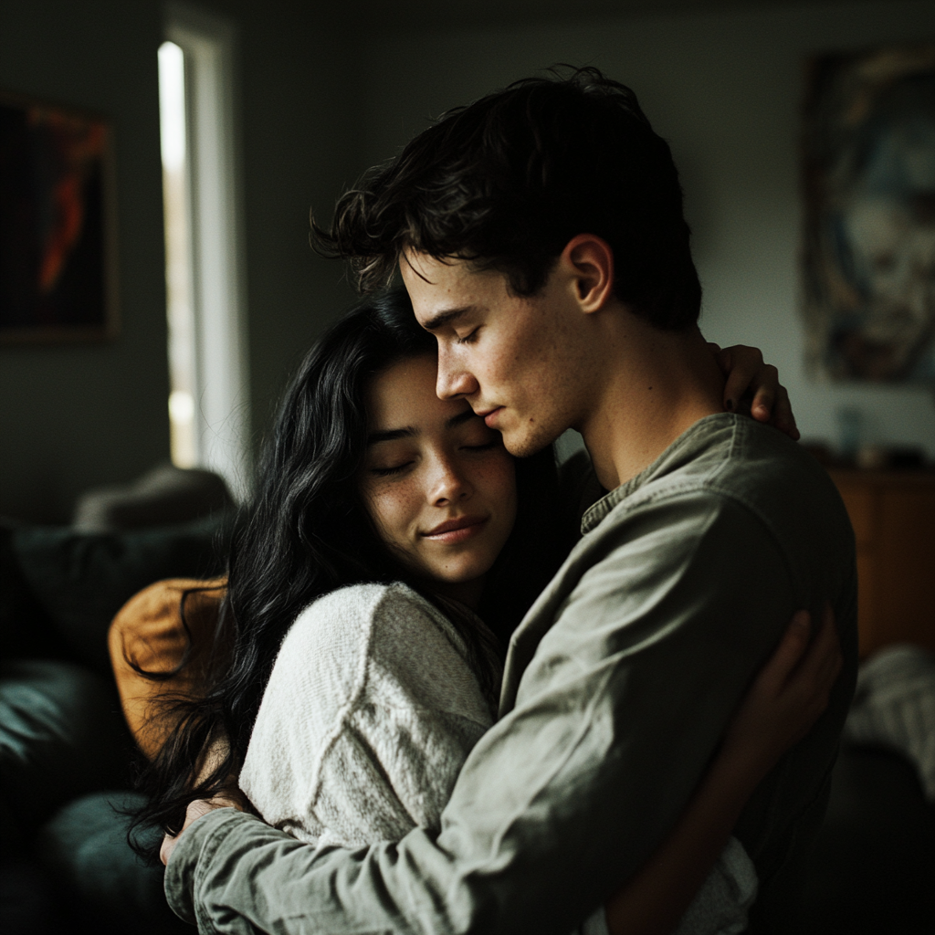 Un couple qui s'enlace | Source : Midjourney