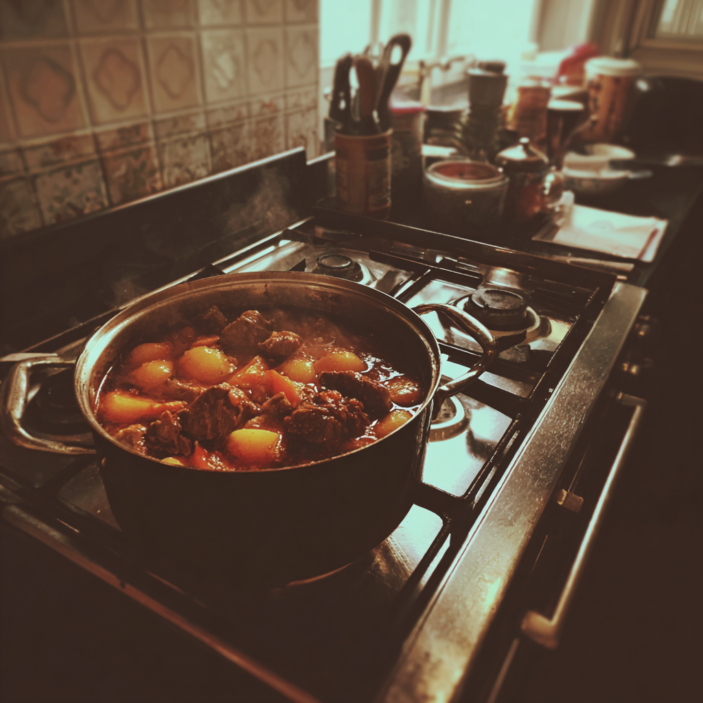 Une marmite de ragoût d'agneau | Source : Midjourney