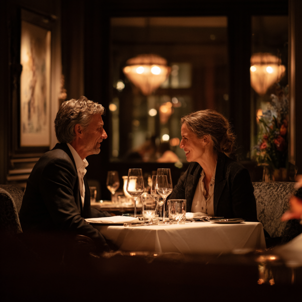 Un couple au dîner | Source : Midjourney