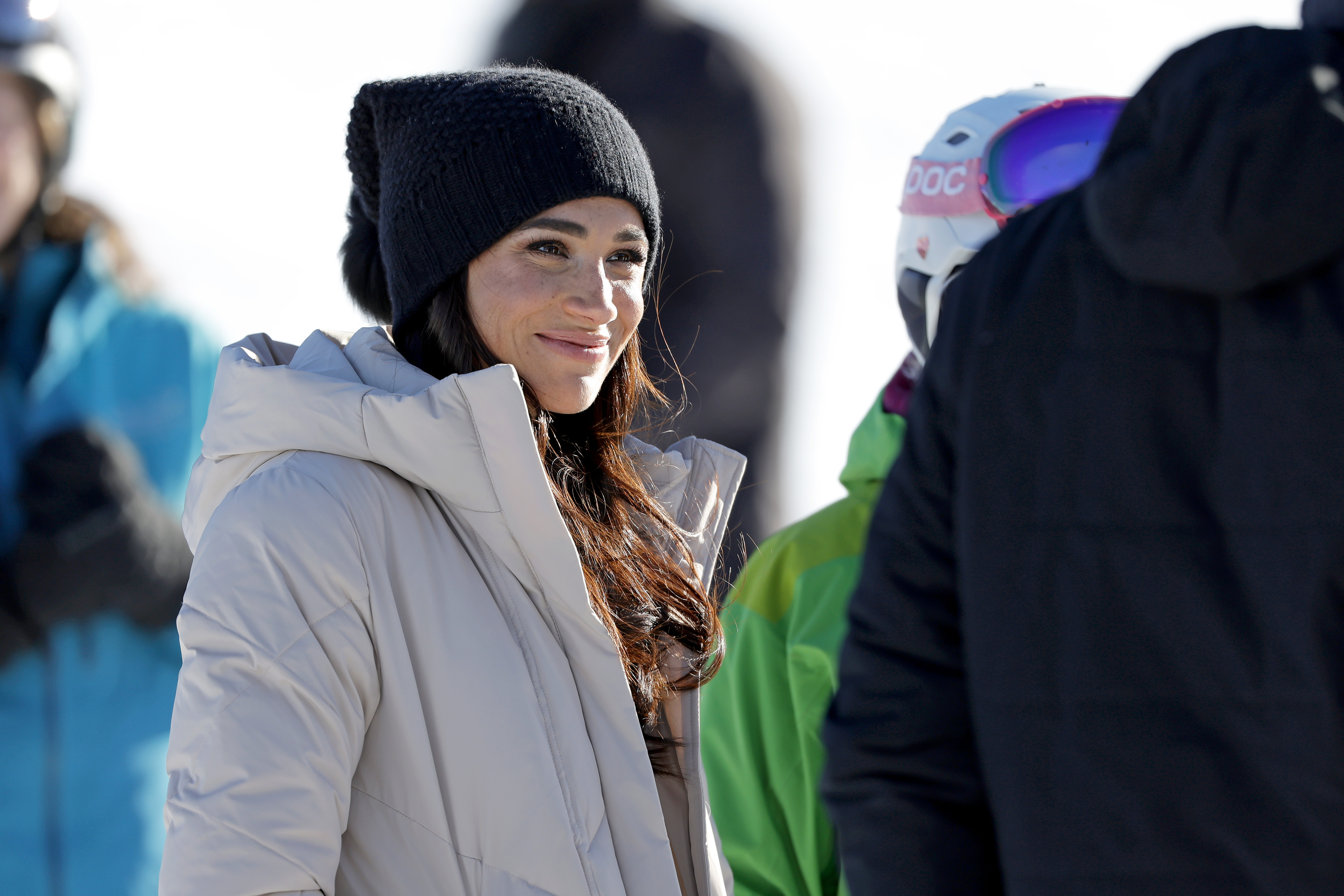 La duchesse de Sussex au camp d'entraînement hivernal des Invictus Games Vancouver Whistlers 2025's One Year To Go, le 14 février 2024, à Whistler, en Colombie-Britannique. | Source : Getty Images
