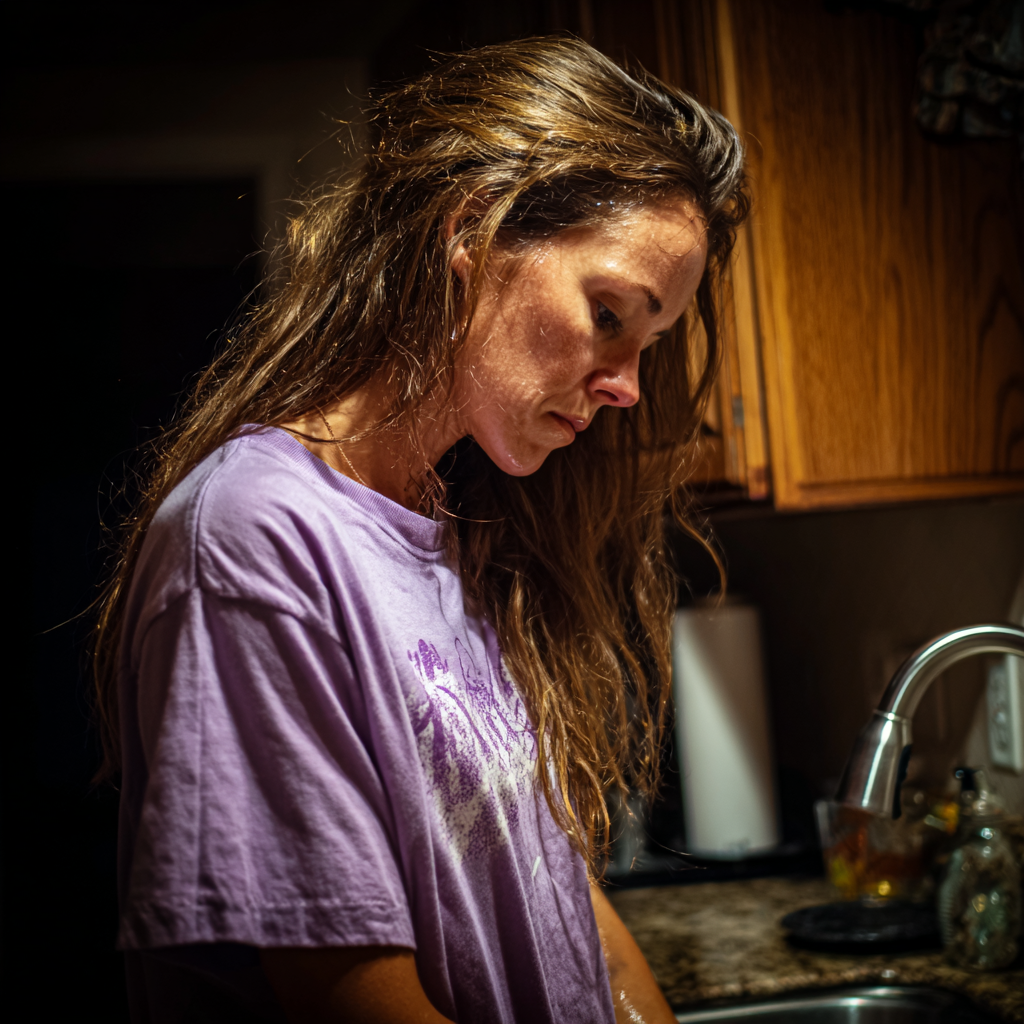 Une femme debout près d'un évier | Source : Midjourney