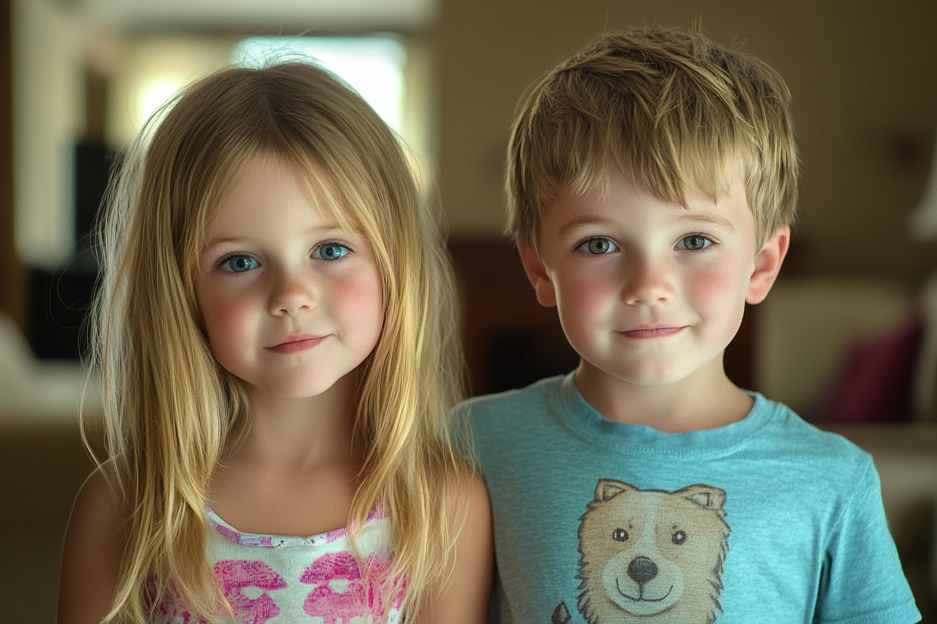 Des petits enfants se tiennent ensemble | Source : Midjourney