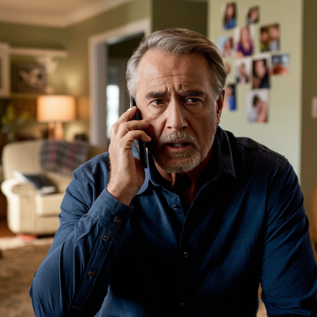 Un homme au téléphone | Source : Midjourney