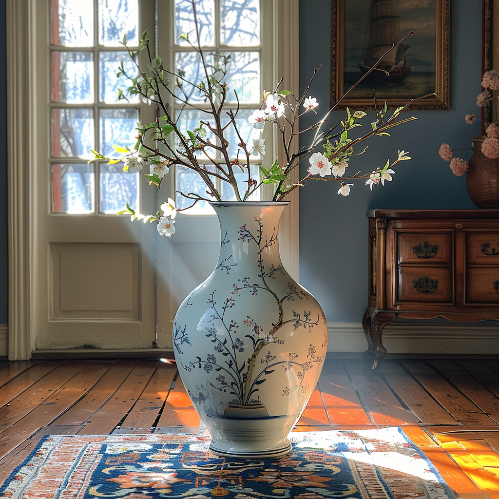 Le vase en porcelaine | Source : Midjourney