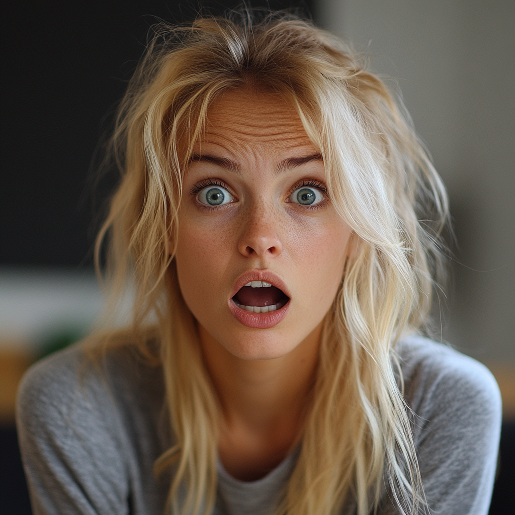 Une jeune femme choquée | Source : Midjourney
