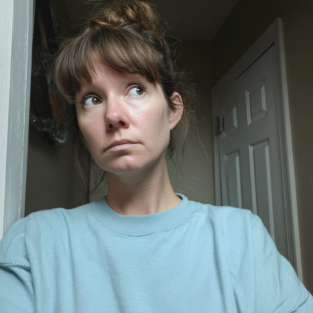 Une femme debout dans le couloir d'une maison | Source : Midjourney