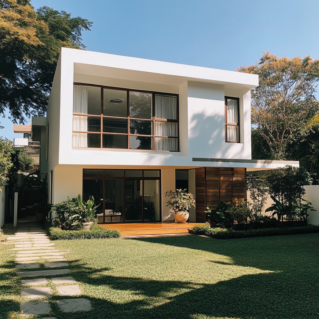 Une belle maison blanche | Source : Midjourney