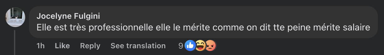 Commentaire d'internaute | Source : facebook.com/gala.fr