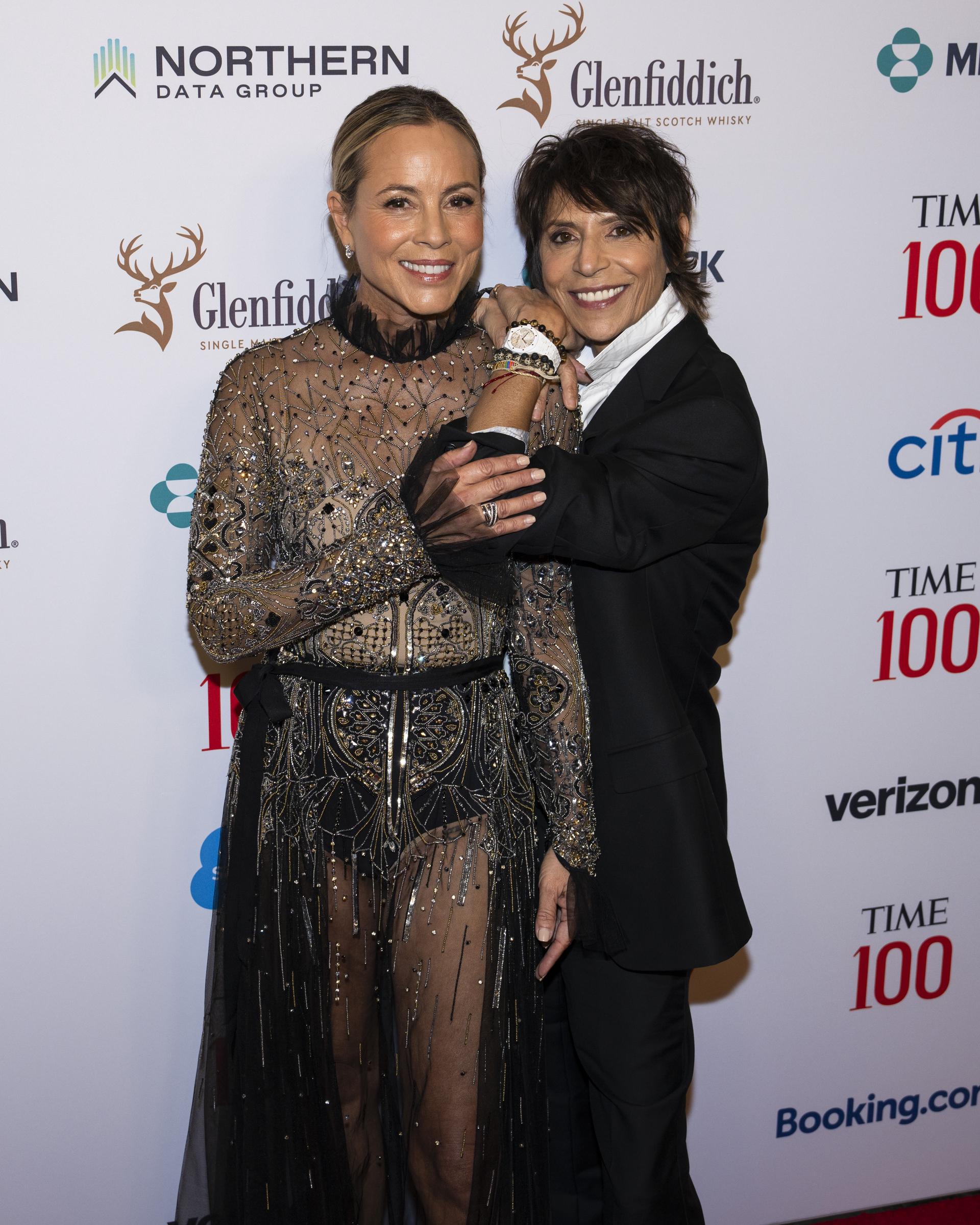 Maria Bello et Dominique Crenn au gala 2024 Time100 le 25 avril à New York. | Source : Getty Images