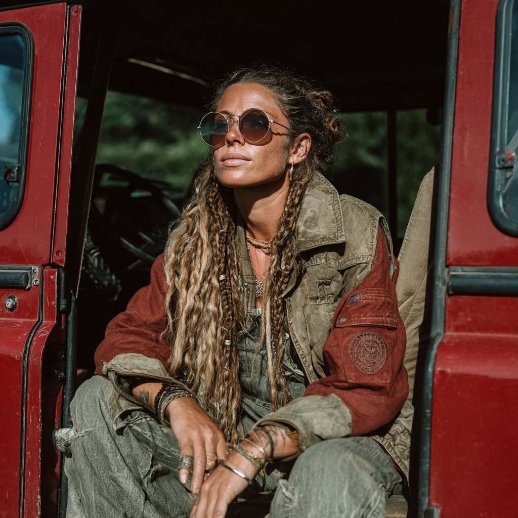 Une femme sortant d'une voiture | Source : Midjourney
