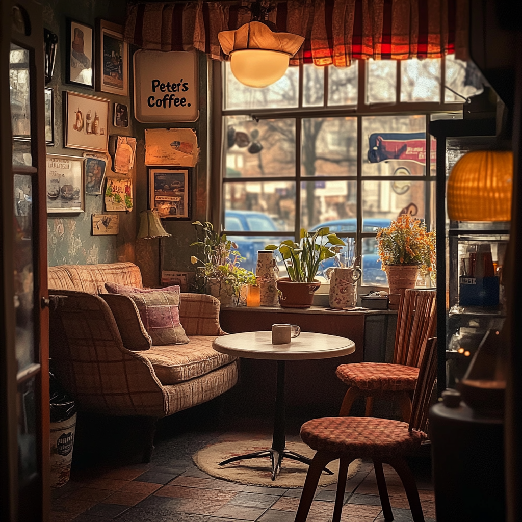 Un café confortable et accueillant | Source : Midjourney