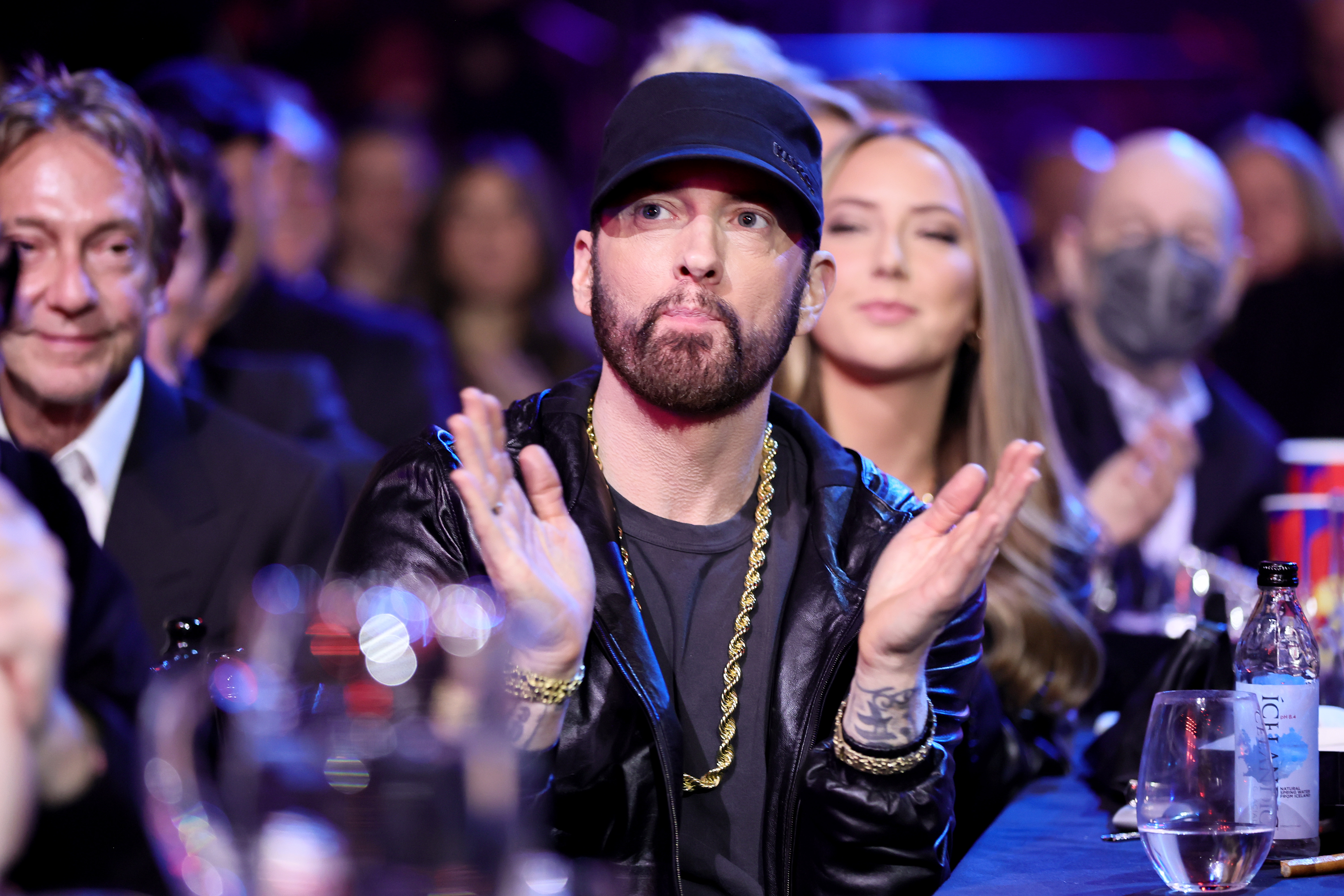 Eminem assiste à la 37e cérémonie annuelle d'intronisation au Rock & Roll Hall of Fame le 05 novembre 2022 | Source : Getty Images
