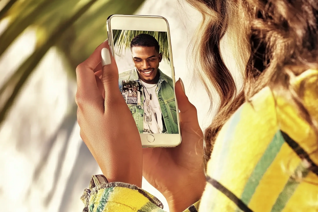 La photo d'un homme sur le téléphone d'une femme | Source : Midjourney