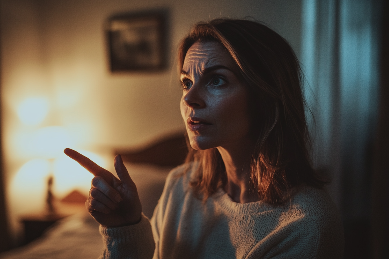 Une femme qui parle sévèrement à quelqu'un | Source : Midjourney