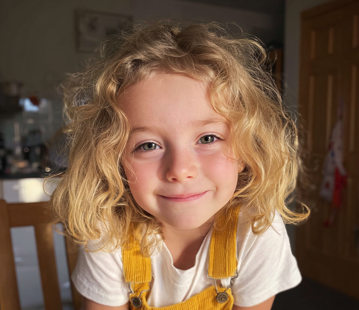 Gros plan sur une petite fille souriante | Source : Midjourney