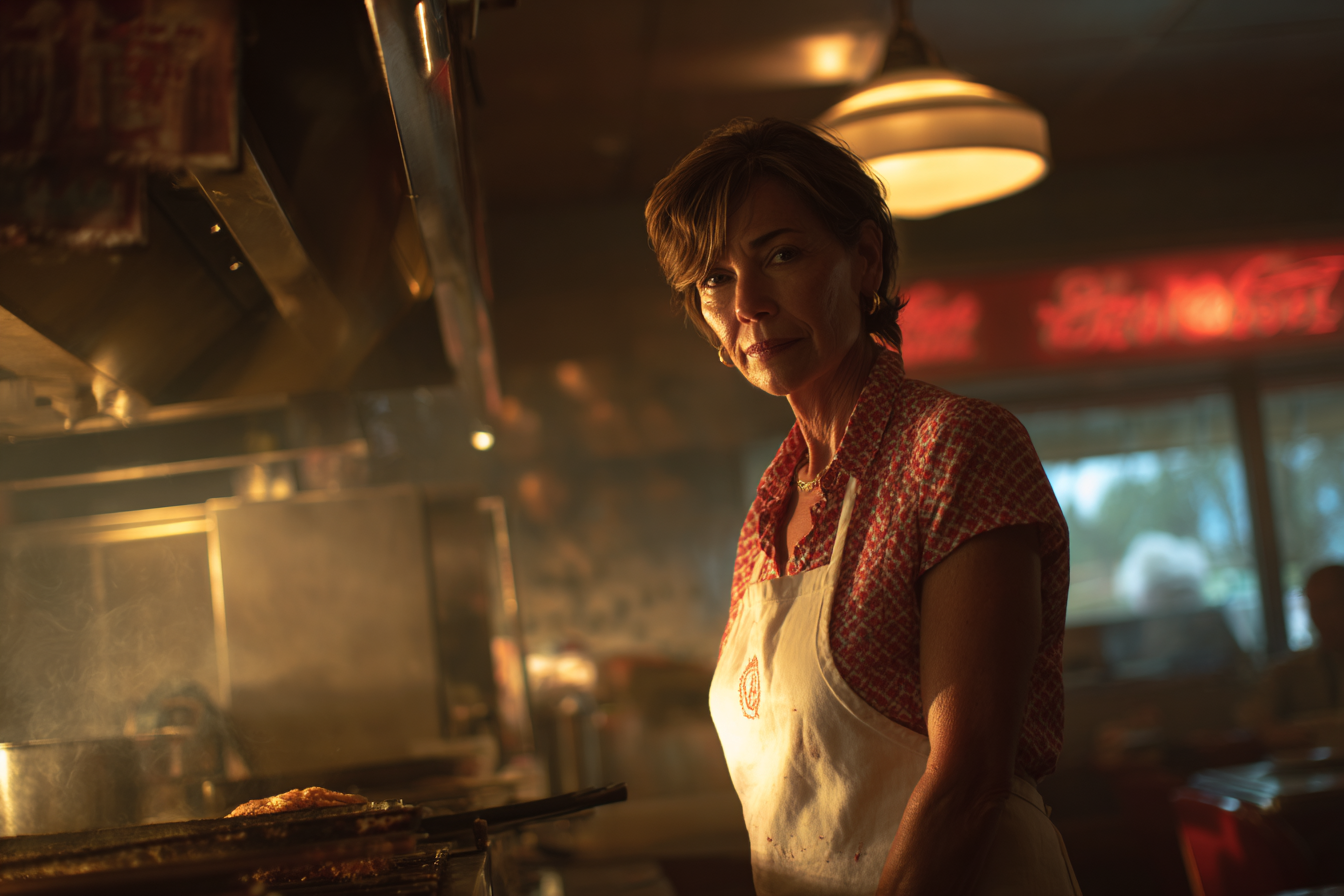Une femme âgée dans un restaurant | Source : Midjourney