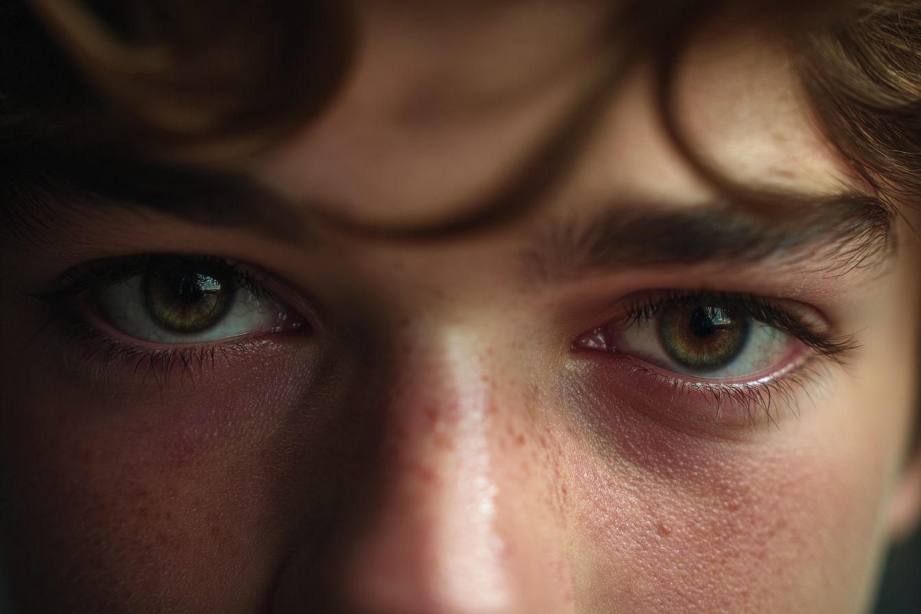 Gros plan sur les yeux d'un garçon | Source : Midjourney