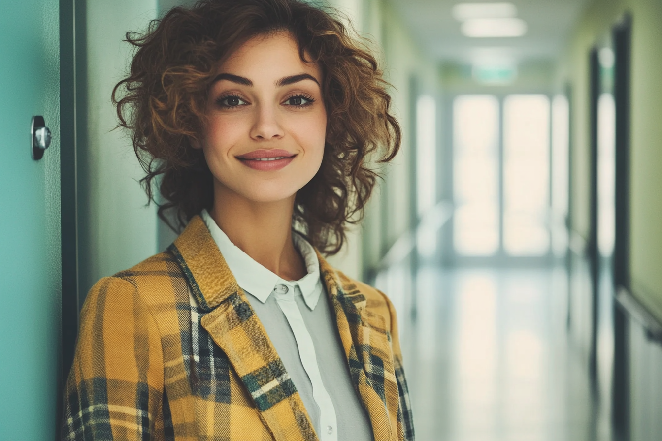 Une femme qui sourit faiblement | Source : Midjourney