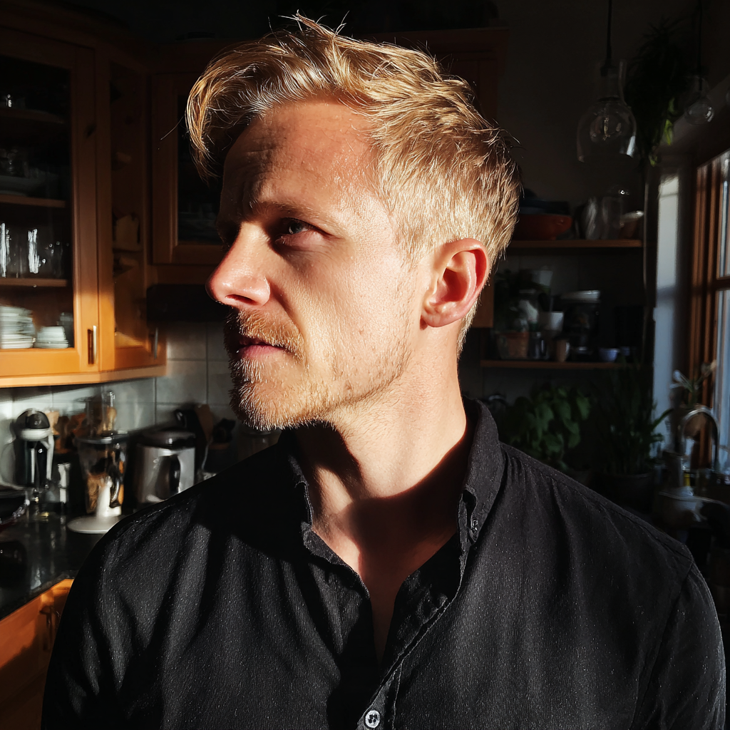 Un homme debout dans une cuisine | Source : Midjourney