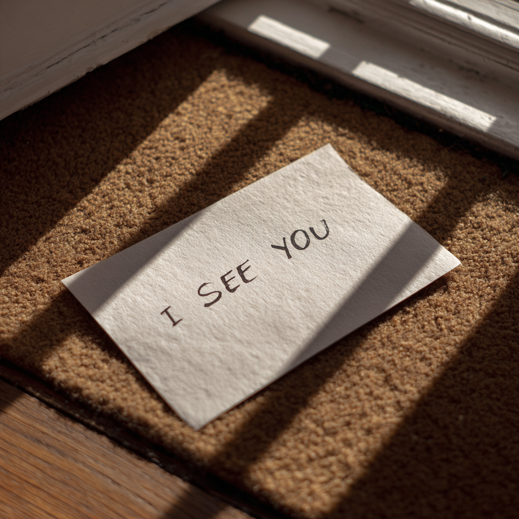 Une feuille de papier posée sur un tapis | Source : Midjourney
