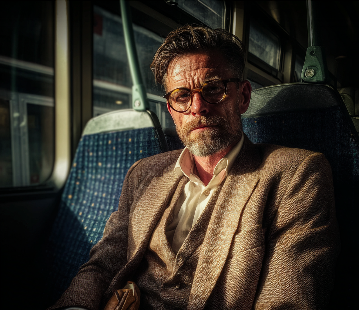 Un homme portant un costume marron | Source : Midjourney