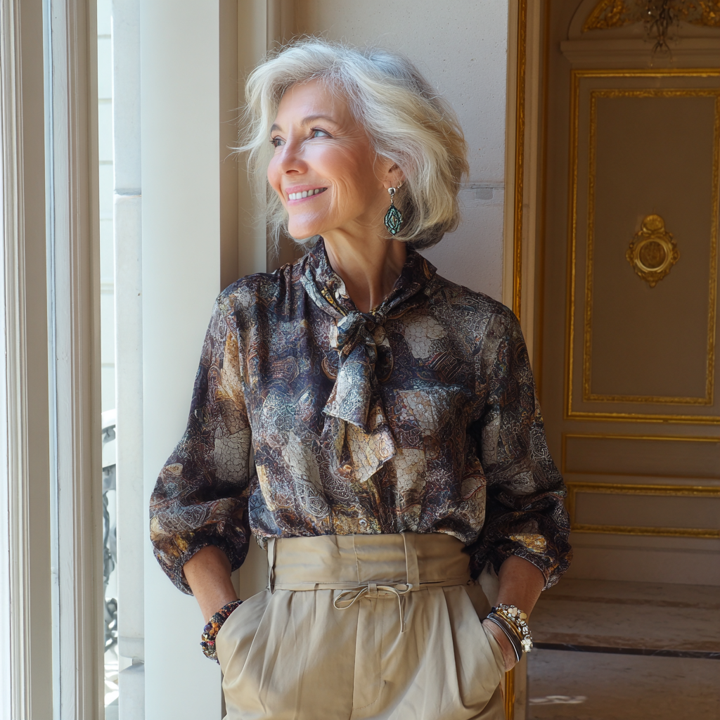Une femme âgée souriante | Source : Midjourney