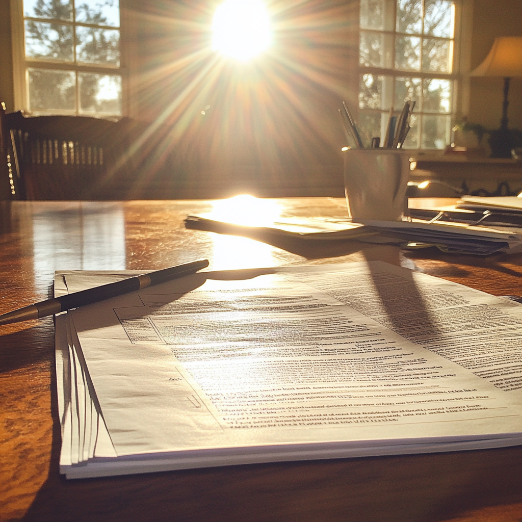 Des dossiers posés sur une table | Source : Midjourney