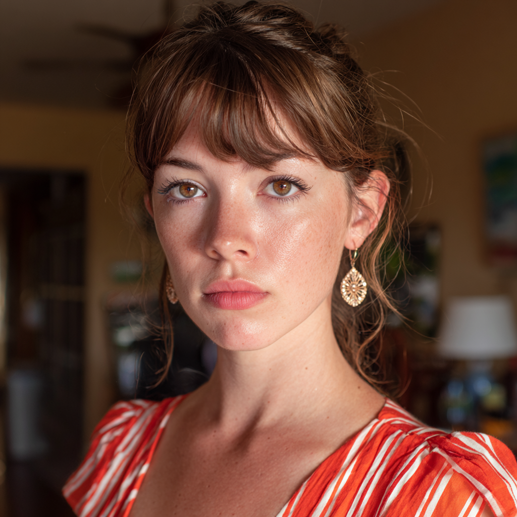 Une femme portant une robe rayée | Source : Midjourney