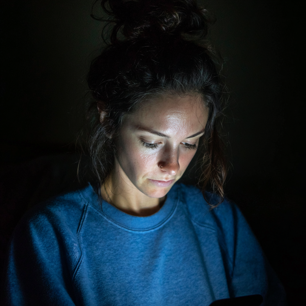 Une femme au téléphone | Source : Midjourney