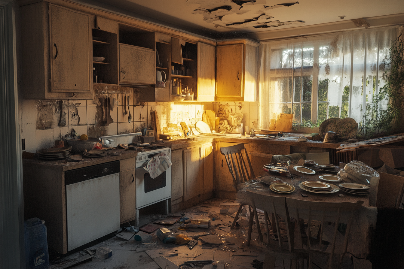 Une cuisine en plein chaos | Source : Midjourney
