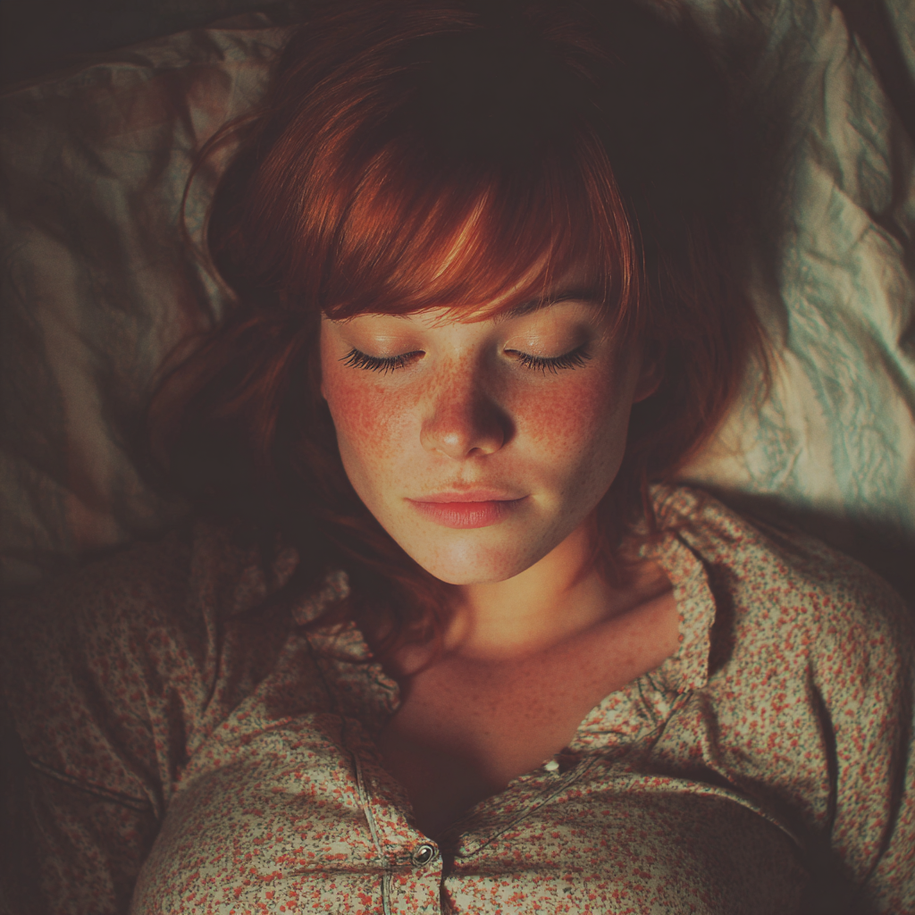 Une femme qui dort dans son lit | Source : Midjourney