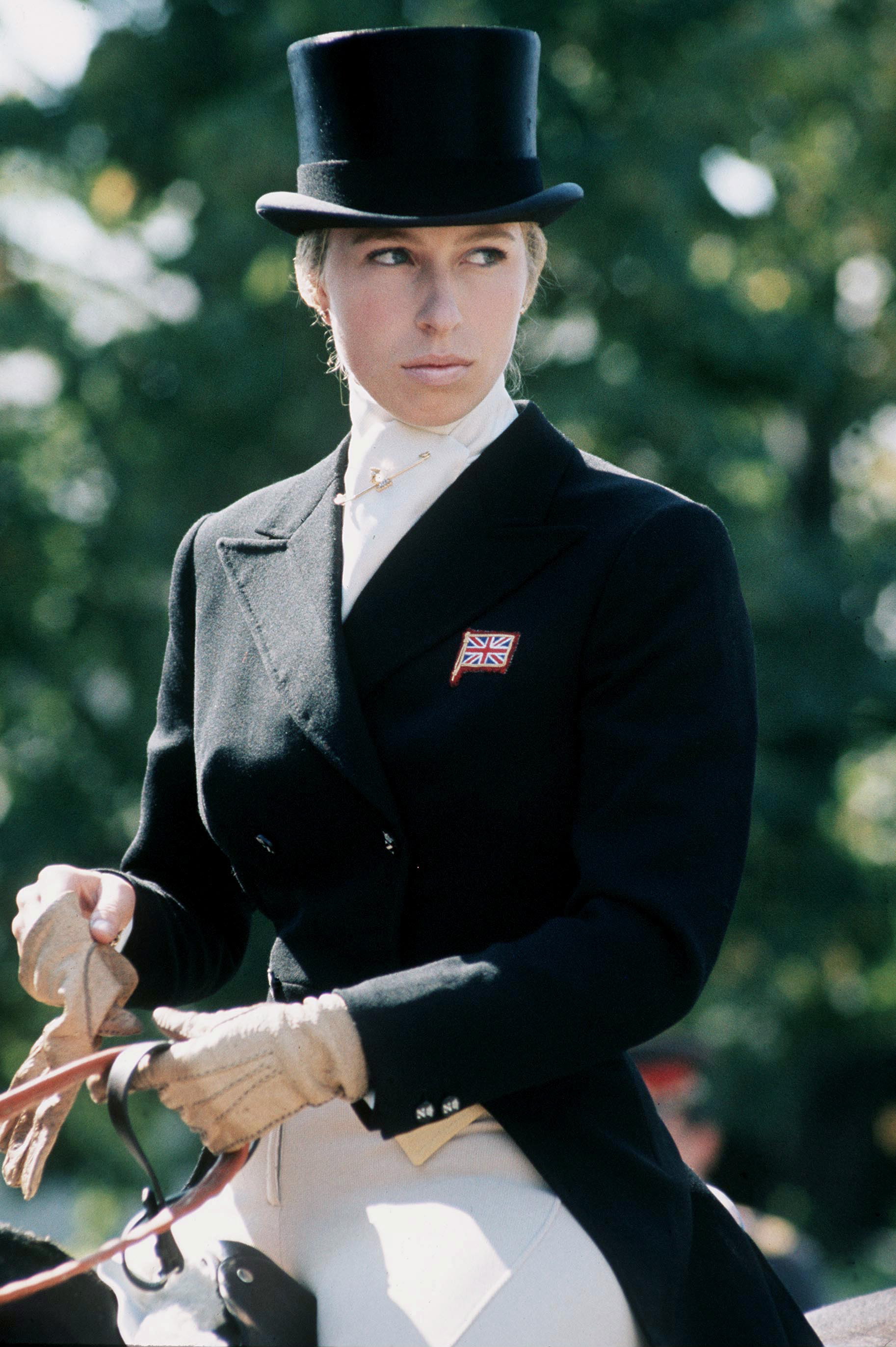La princesse Anne photographiée lors d'un championnat de trois jours représentant l'équipe britannique 5-11, le 7 septembre 1973, à Kiev | Source : Getty Images